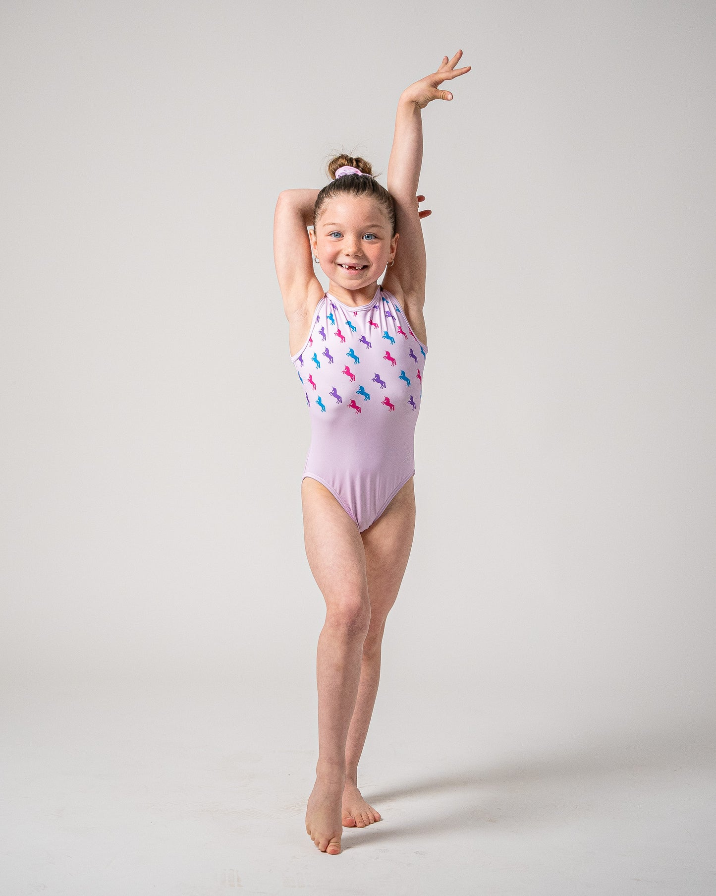 maillot gymnastique rose licorne fille