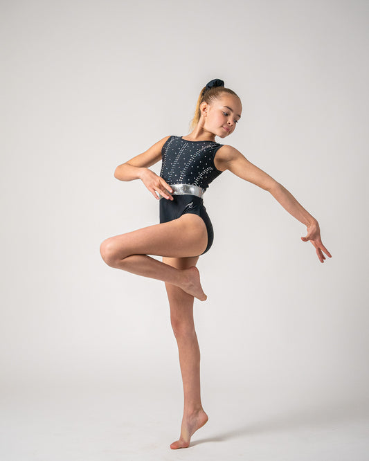 maillot gymnastique noir fille femme